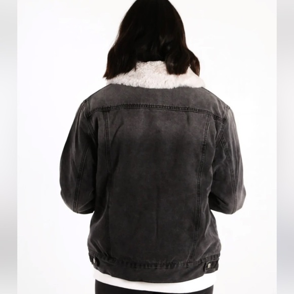 VINTAGE CHORE JACKET DARK BROWN/GREEN CORDUROY WITH WARM WOOL LINING - Picture 2 of 16